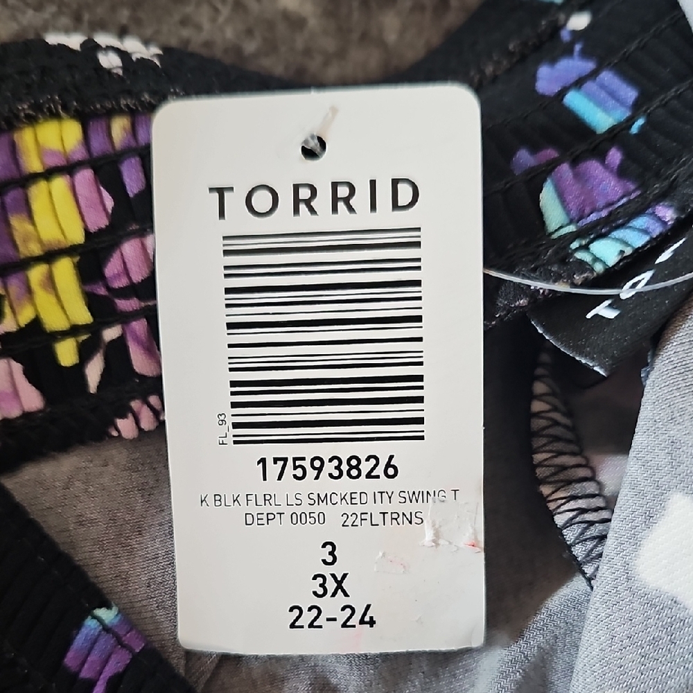Torrid Black Floral Off The Shoulder Blouse - Picture 6 of 6